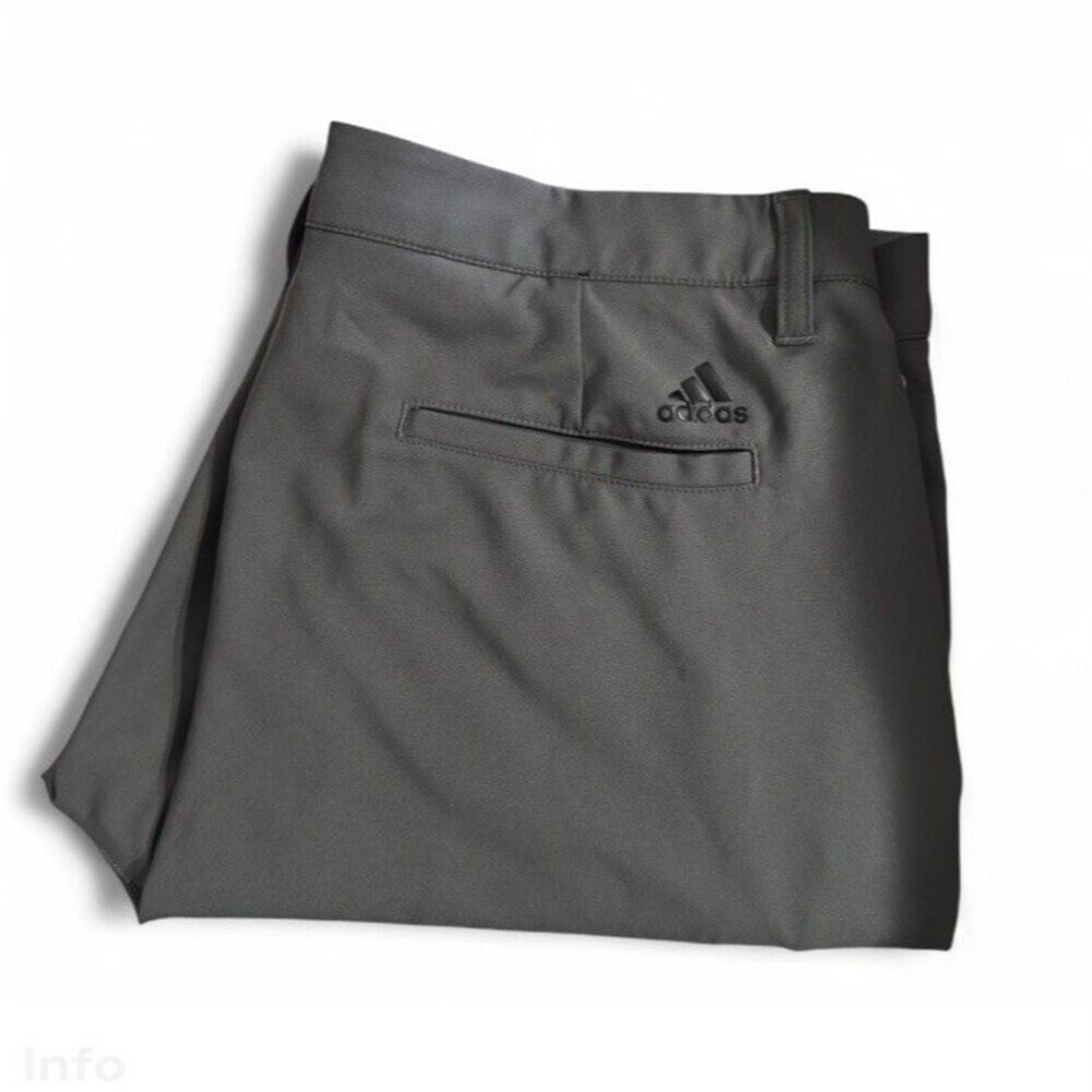Adidas Men’s Performance Pants Gray 35x30 100% Polyester Stretch Comfort
